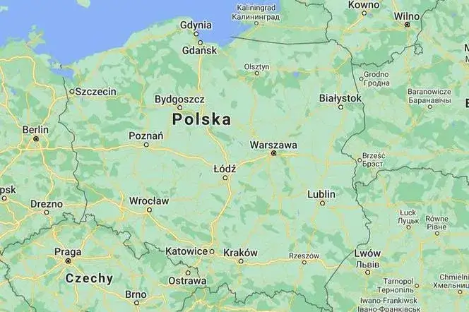 Mapa Polski Szczecin położenie kluczowe miasta