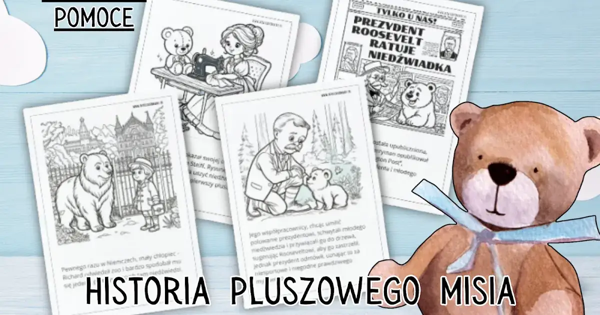 historia pluszowego misia rysunek roosevelt