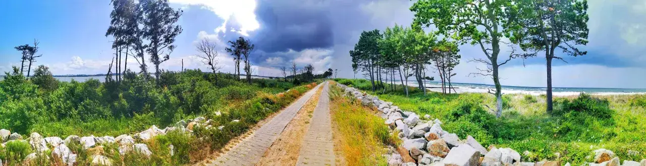 Jezioro Kopań mierzeja widok z góry
