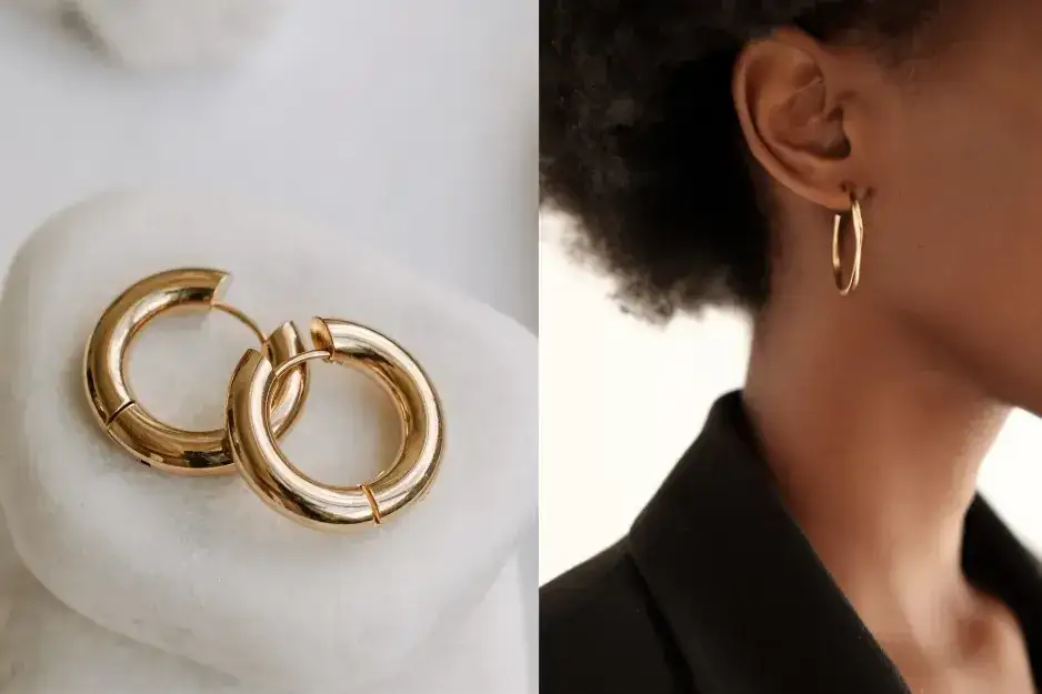 złote kolczyki na co dzień różne fasony