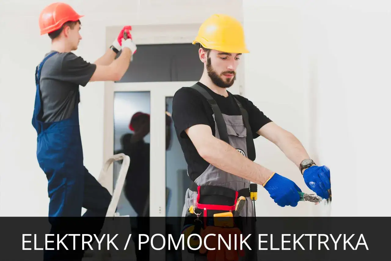 Pomocnik elektryka praca narzędzia