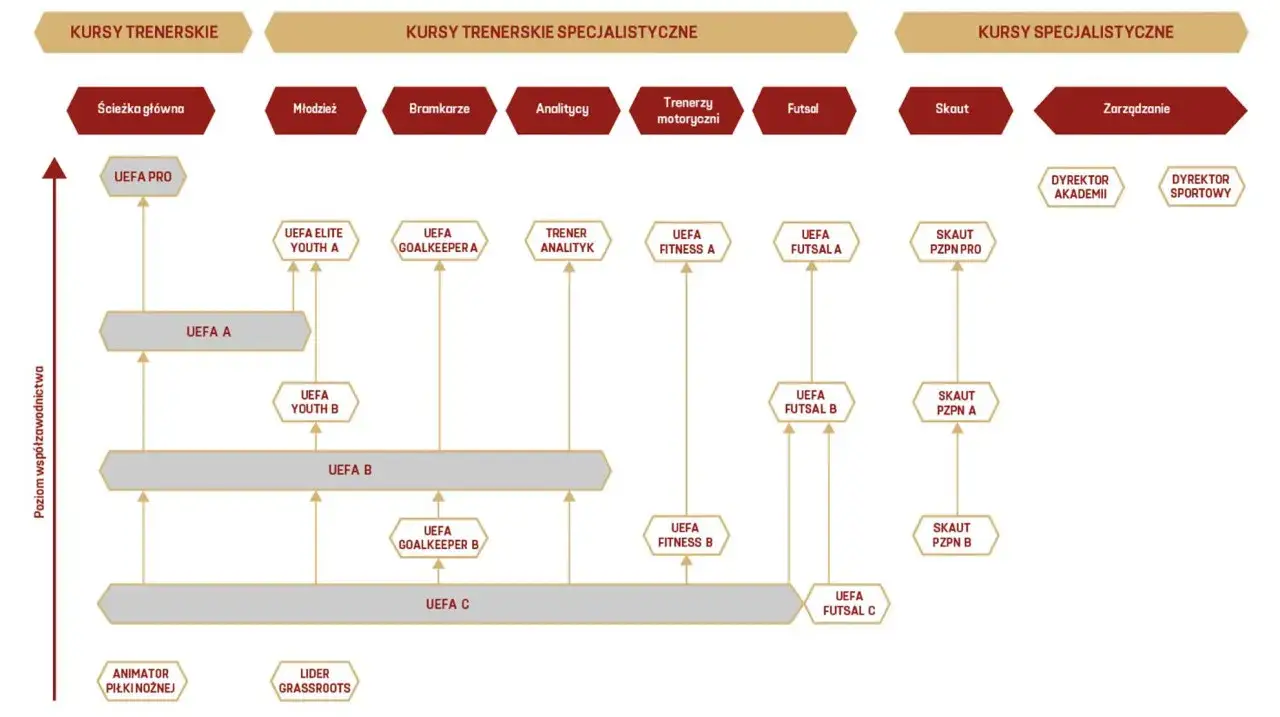 Schemat ścieżki licencji trenerskich PZPN UEFA