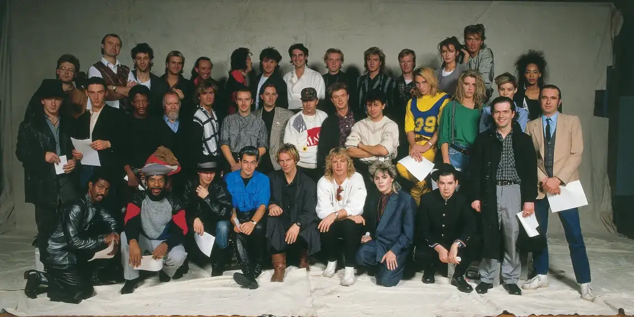 Band Aid w komplecie, gotowi do nagrania 