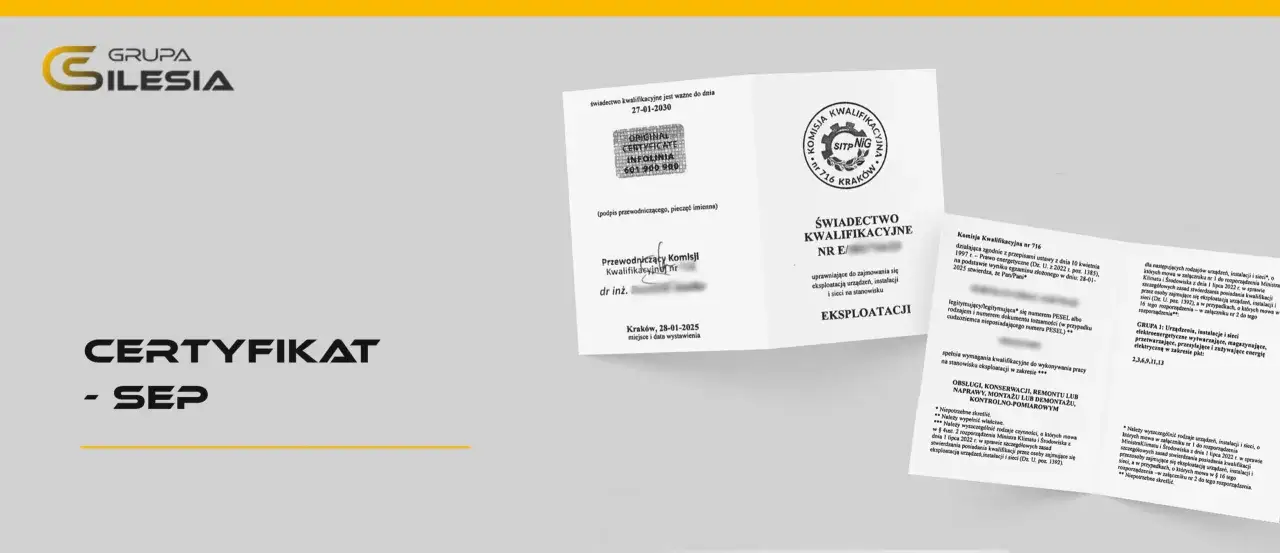Uprawnienia SEP certyfikat
