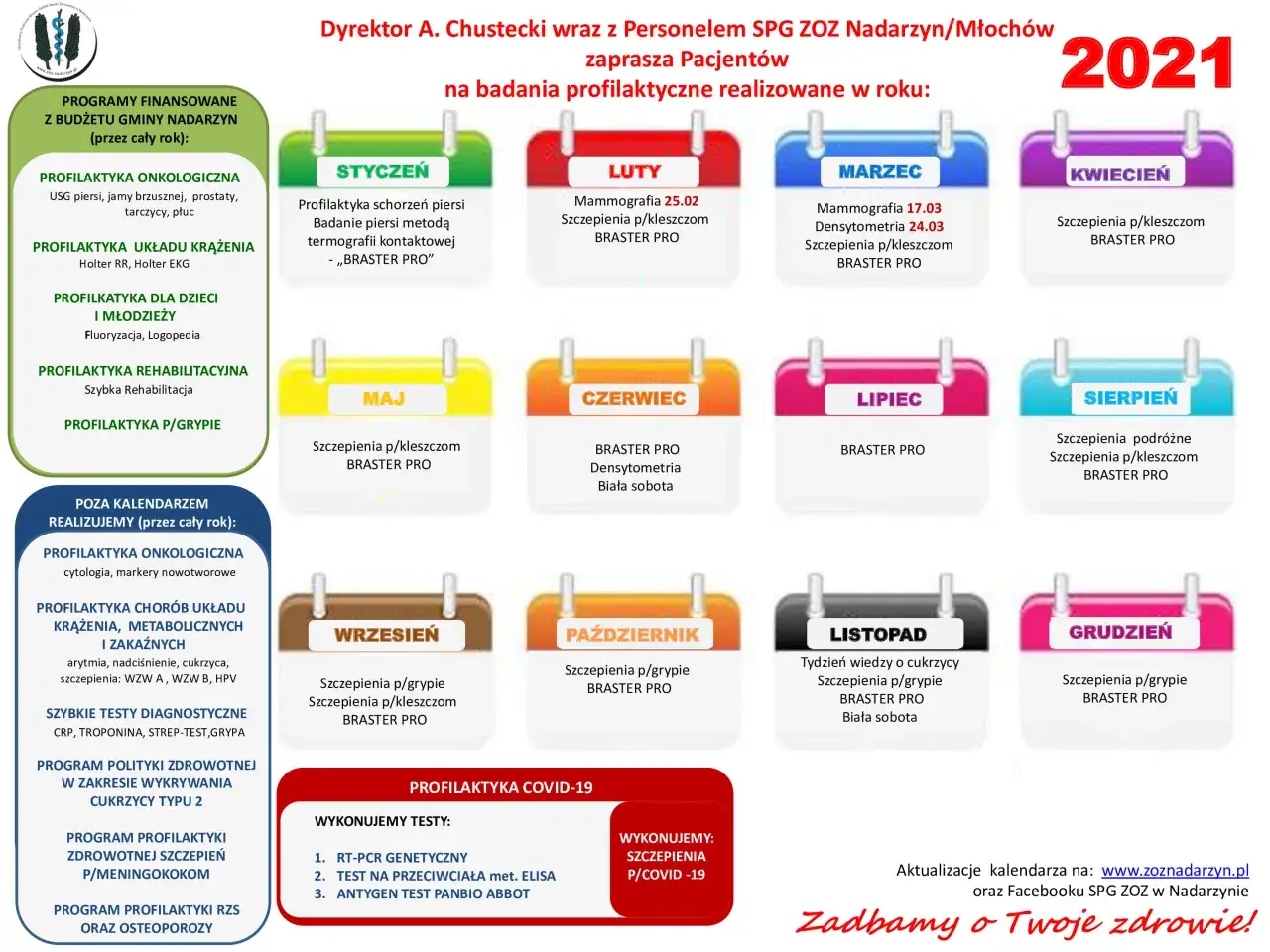 kalendarz badań profilaktycznych