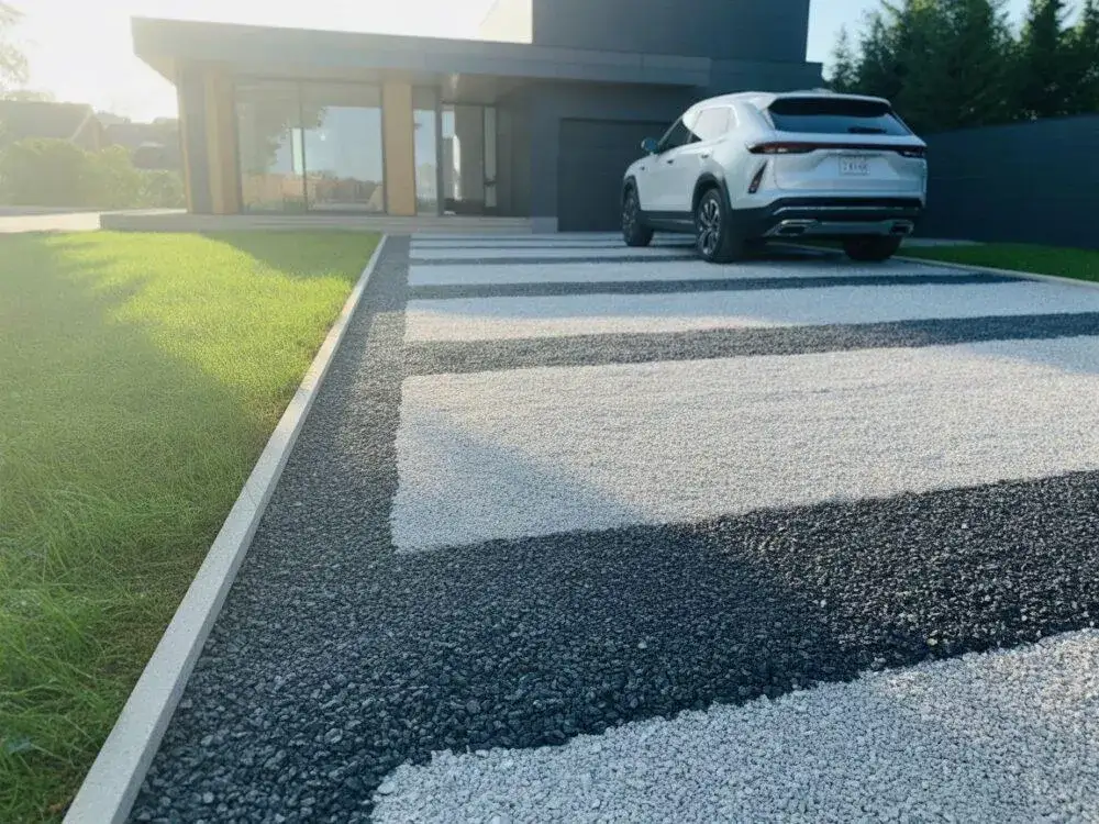 zagęszczanie kruszywa na podjeździe