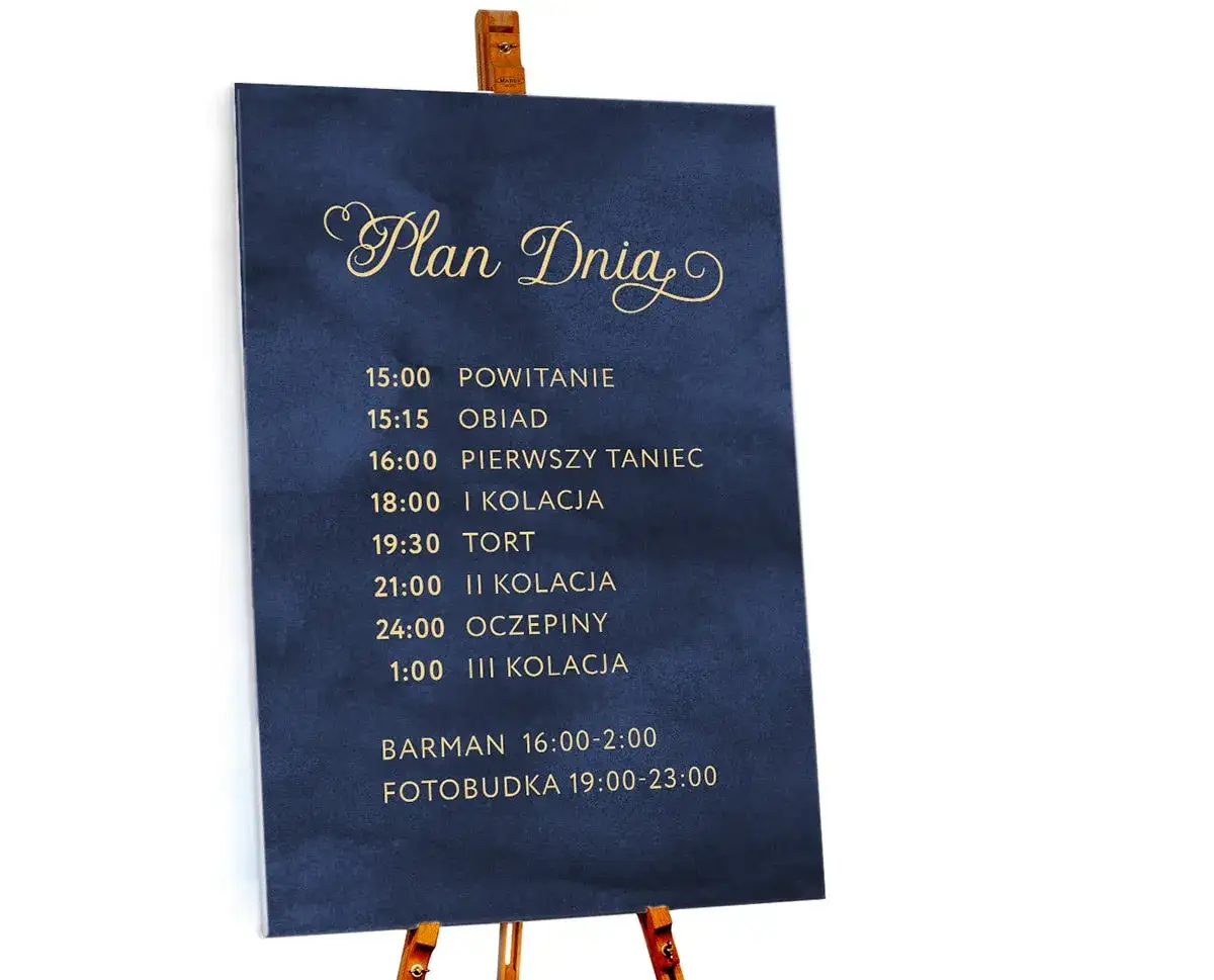 Harmonogram dnia ślubu por&oacute;wnanie 15:00 16:00