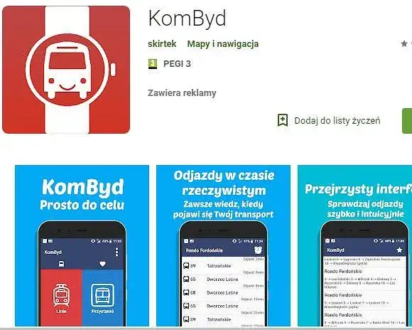 problemy z aplikacją do śledzenia autobus&oacute;w