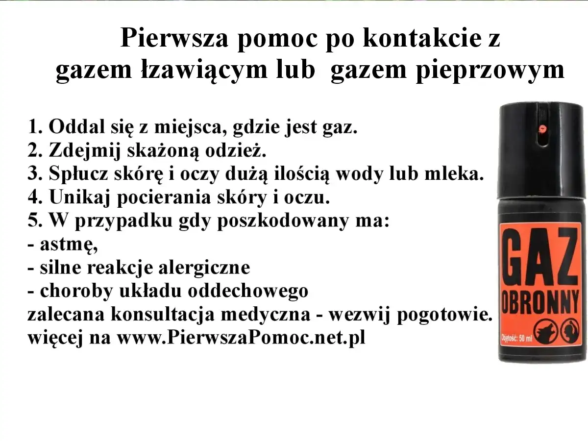 pierwsza pomoc gaz pieprzowy