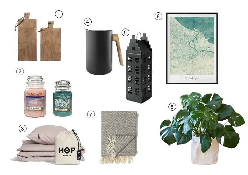 prezenty na parapet&oacute;wkę jak roślina doniczkowa koc i świeca zapachowa