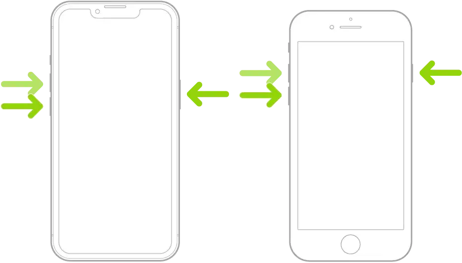 r&oacute;żne modele iphone przyciski hard reset