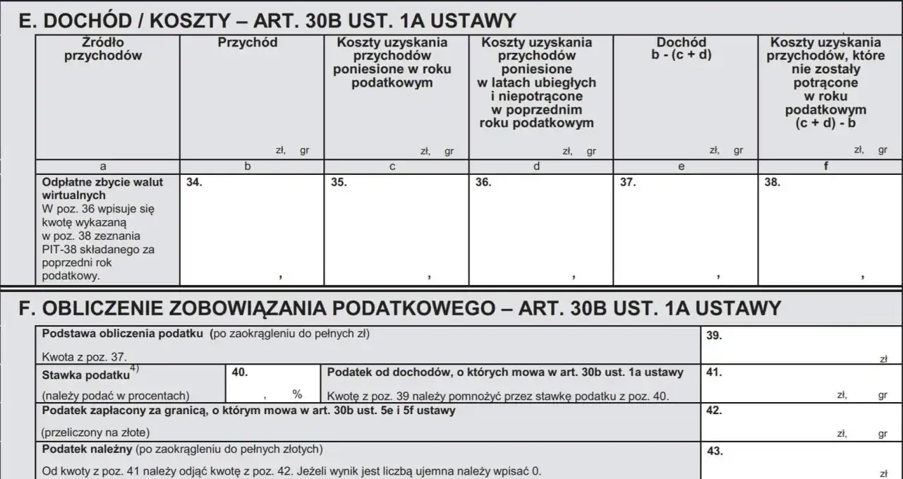 termin rozliczenia pit kryptowaluty kalendarz