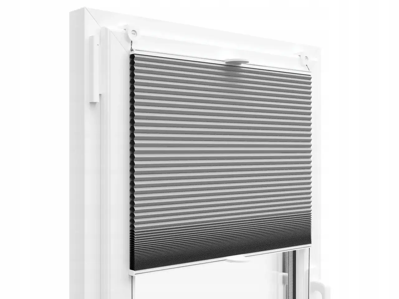 Rolety plisowane na drzwiach balkonowych