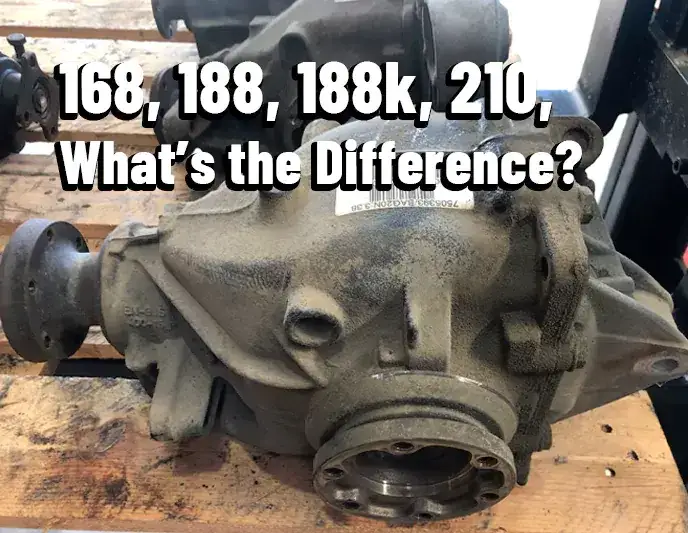 rodzaje obud&oacute;w dyferencjał&oacute;w BMW 168mm 188mm 210mm