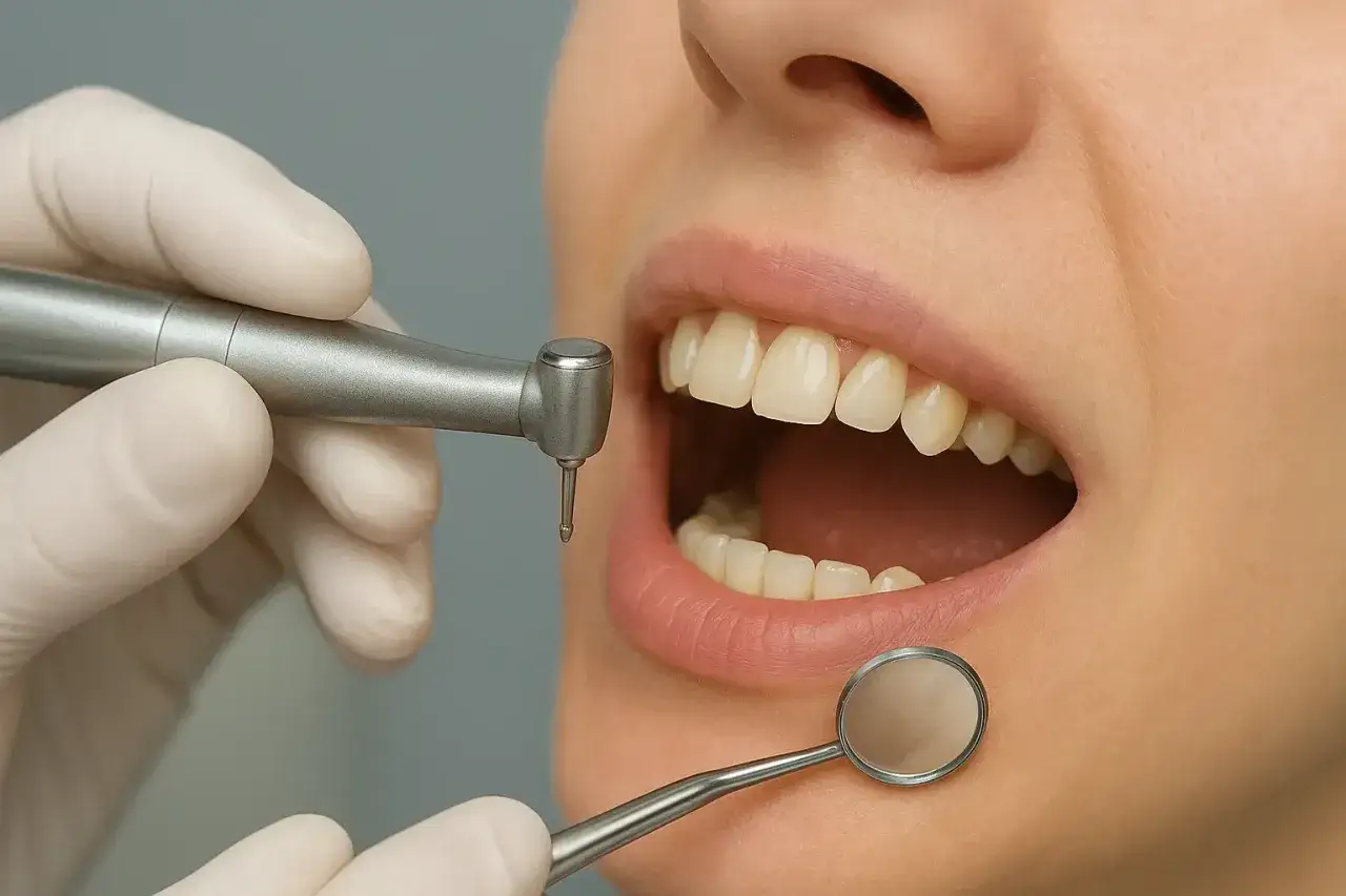 Dentysta używa wiertła i lusterka do leczenia zęba. Szukasz odpowiedzi, jaki lek na ból zęba?