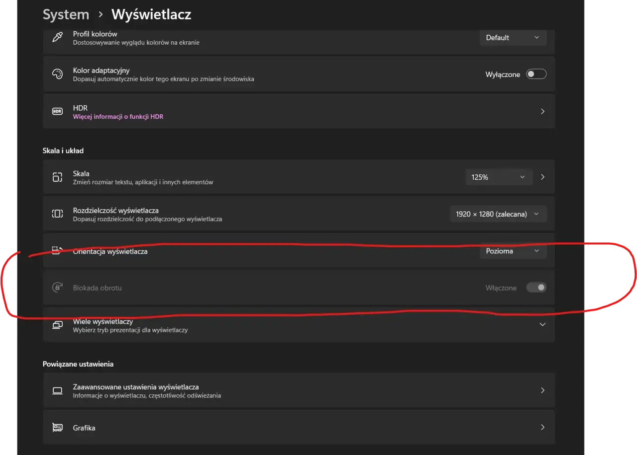 Ustawienia wyświetlacza: jak obr&oacute;cić ekran w laptopie. Wybierz 