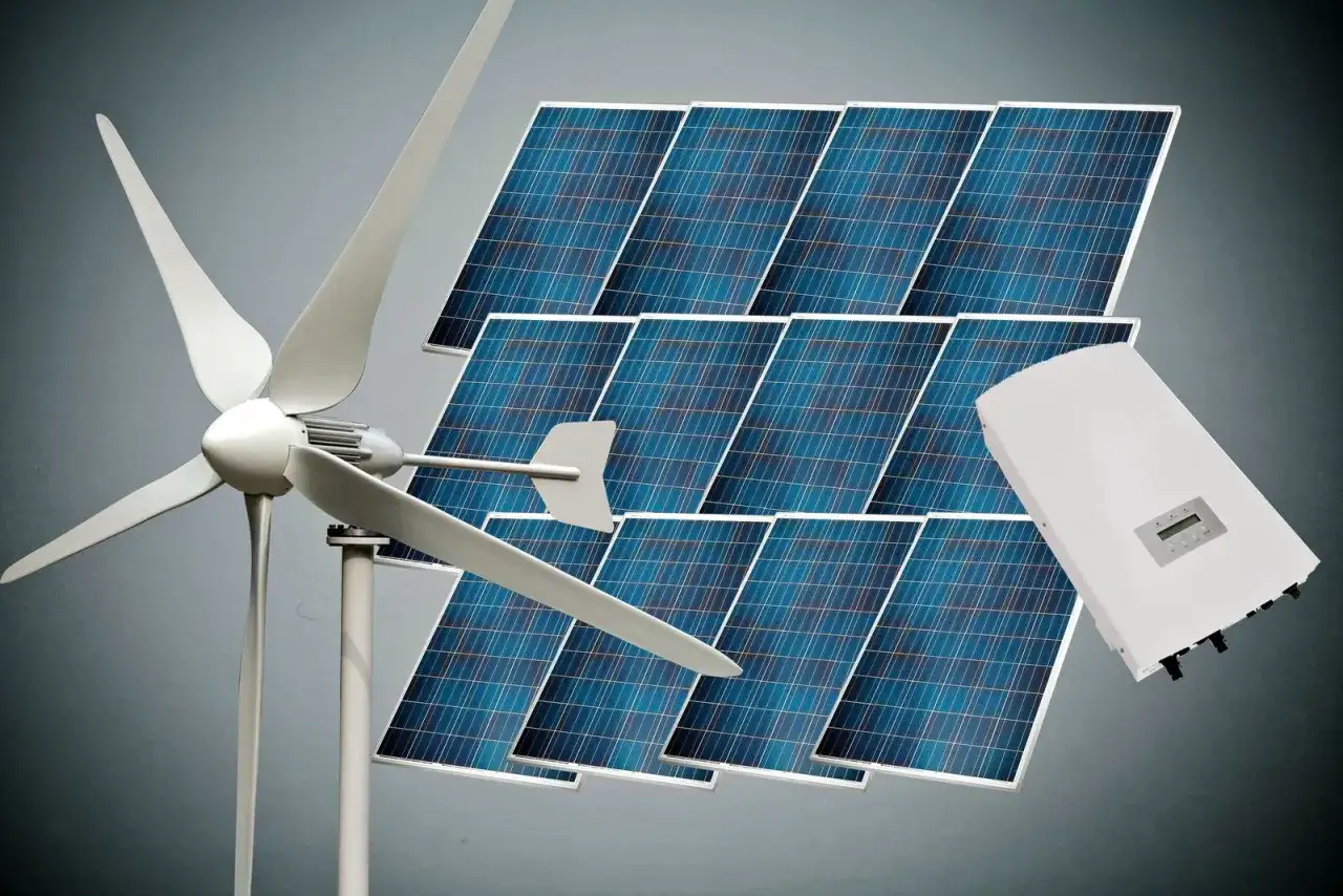 komponenty systemu hybrydowego wiatrowo-fotowoltaicznego