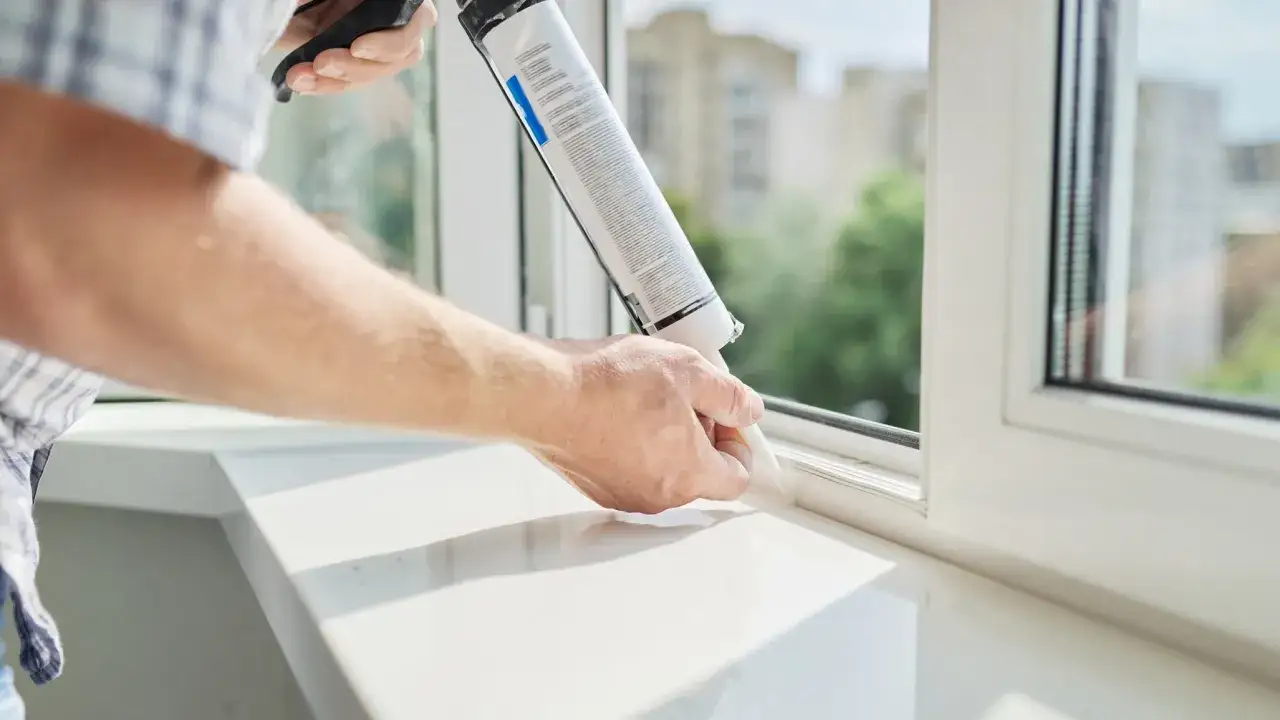 Narzędzia i materiały do montażu parapetu wewnętrznego