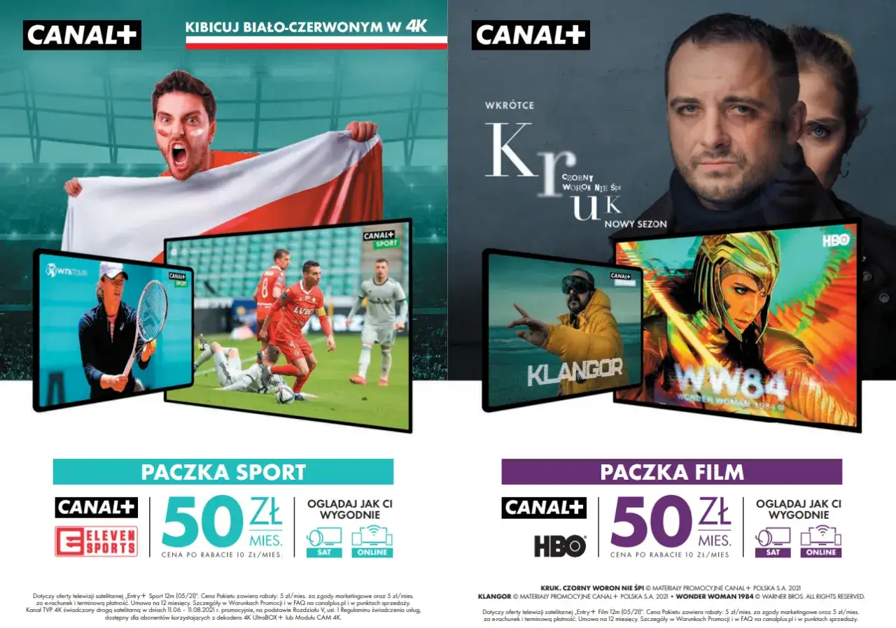Por&oacute;wnanie platform streamingowych Canal+ Online TVP Sport