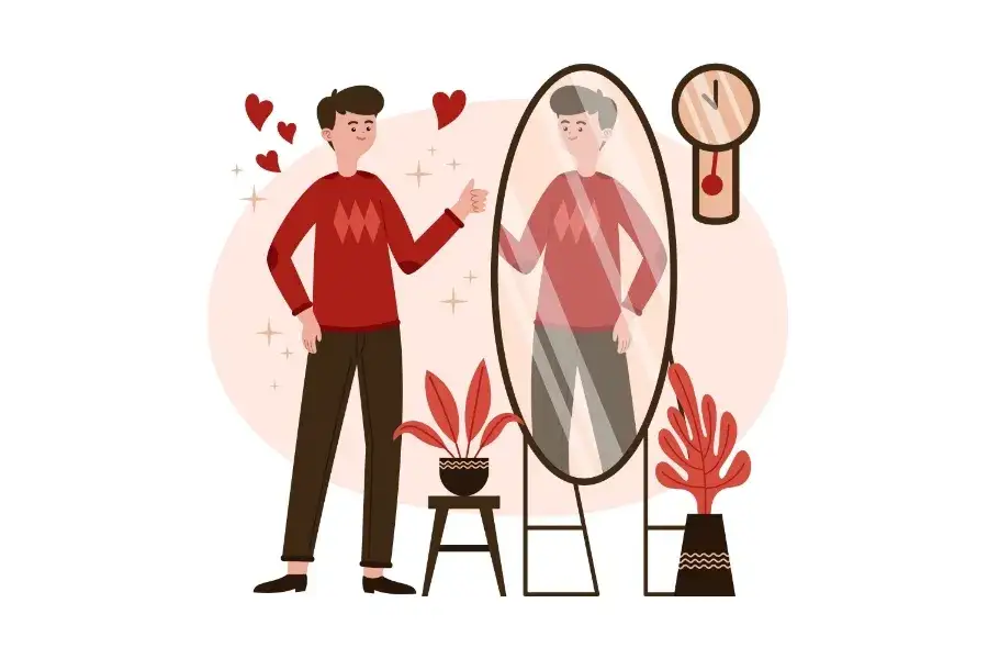 osoba z narcystycznym zaburzeniem osobowości ilustracja