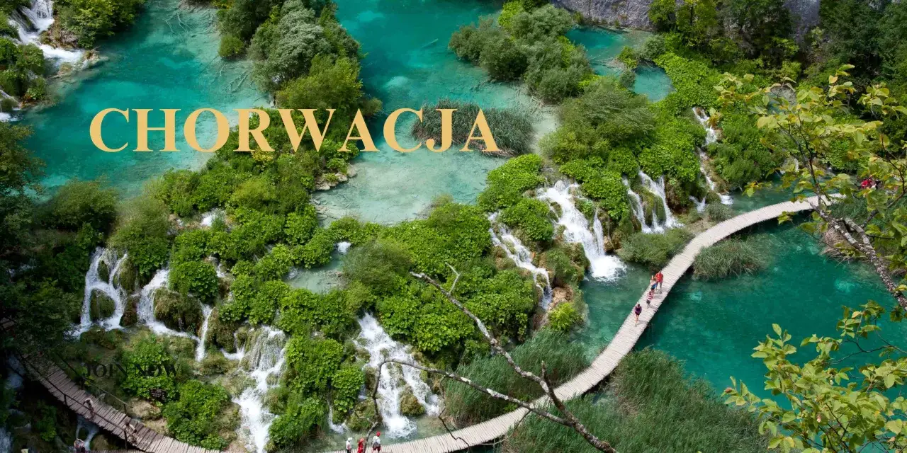 Malownicze wodospady i turkusowe jeziora w Chorwacji, zachęcające do odkrywania jej pięknych chorwackich miast nad Adriatykiem.