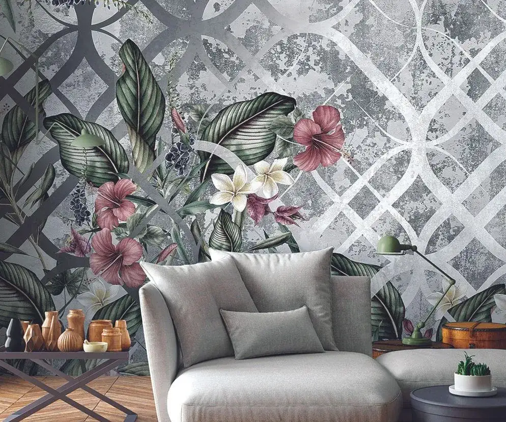 modne tapety do salonu