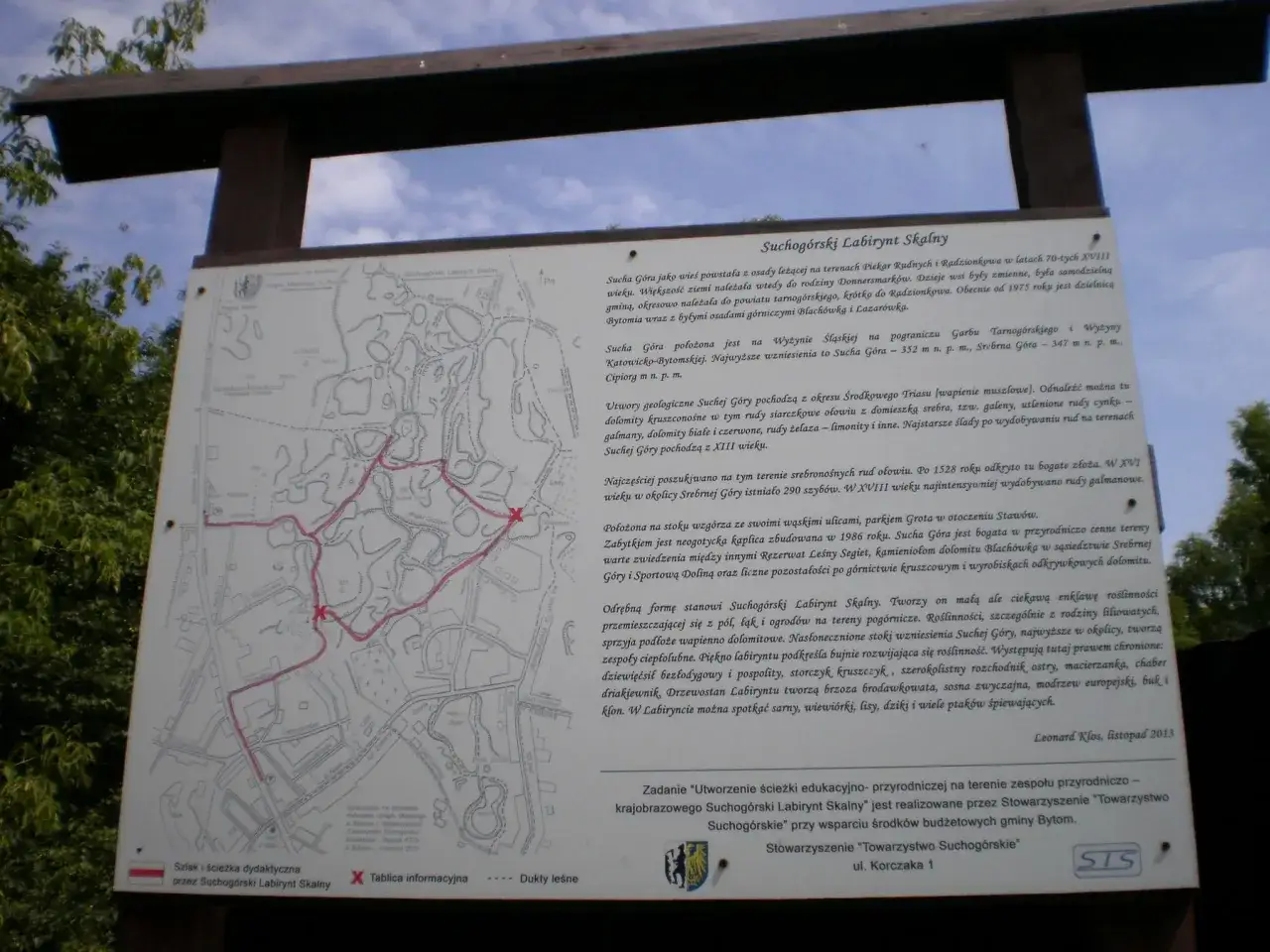 Suchogórski Labirynt Skalny mapa szlaków