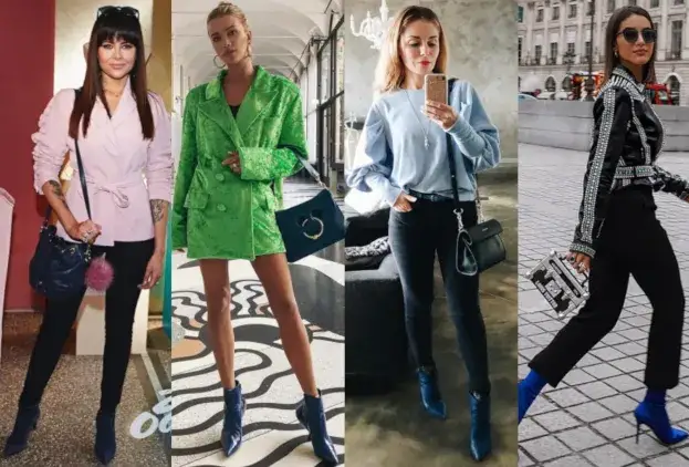 granatowe botki stylizacje
