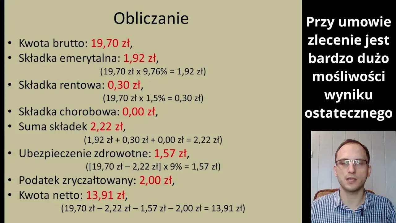 schemat obliczania wynagrodzenia umowa zlecenie