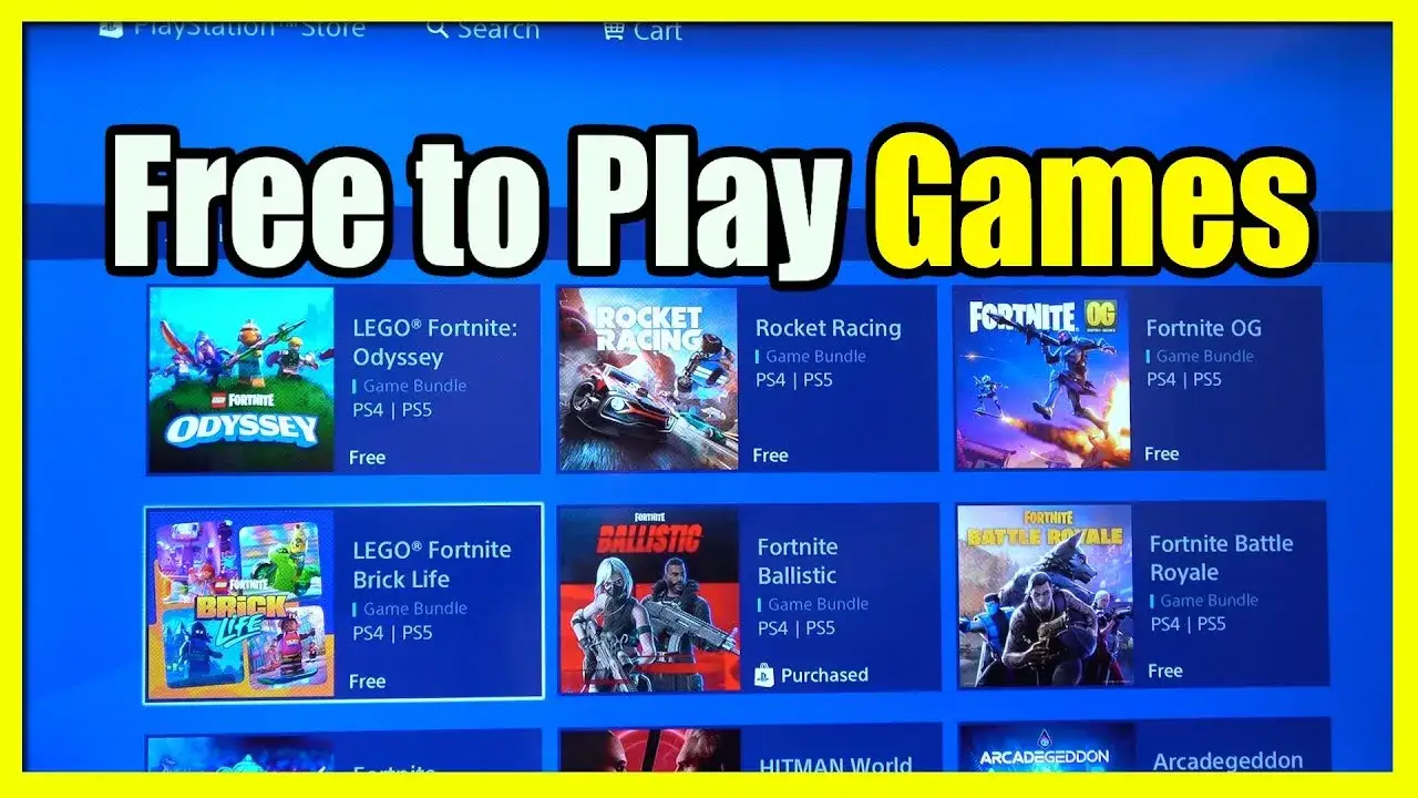PlayStation Store free to play section