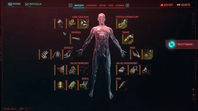 Cyberpunk 2077 buildy postaci