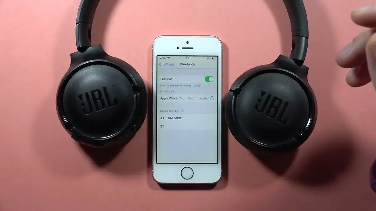 JBL headphones pairing process on phone