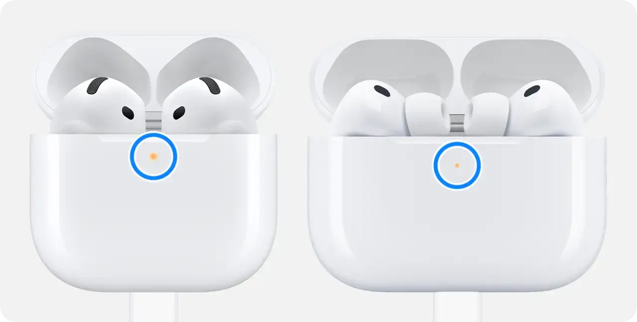 AirPods etui dioda zewnętrzna wewnętrzna por&oacute;wnanie
