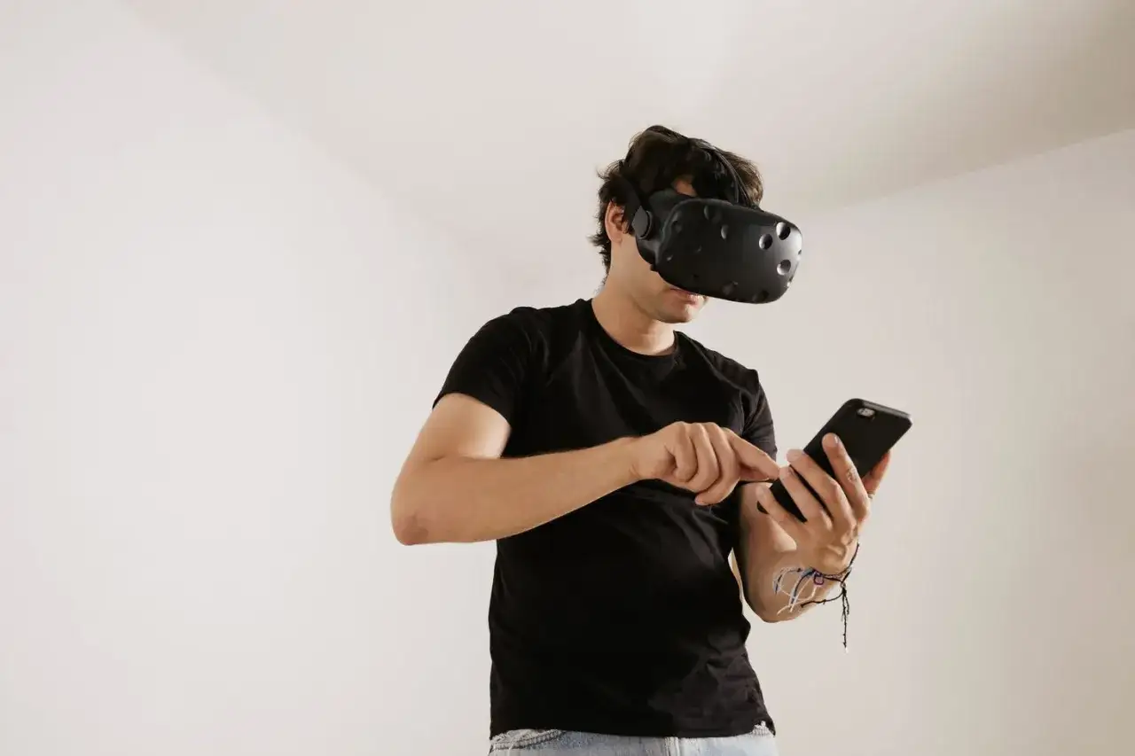 telefon w trybie vr podzielony ekran