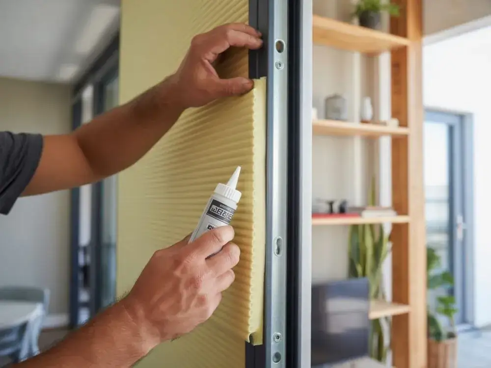 różne metody ocieplania drzwi, uszczelki, tapicerka, mata