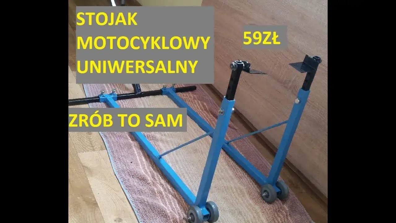 drewniany stojak motocyklowy DIY