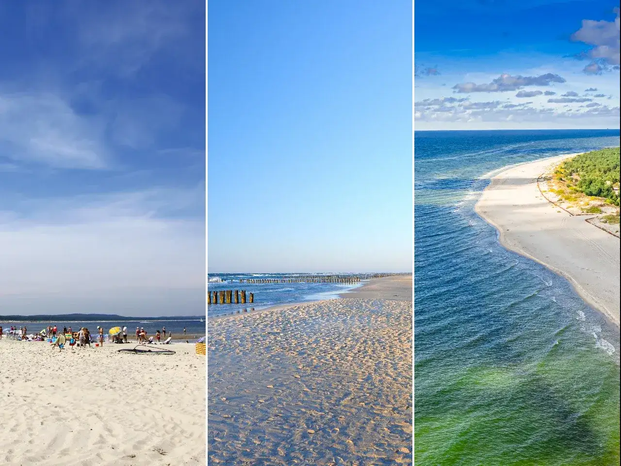Szeroka plaża Kołobrzeg vs plaża Międzyzdroje klify