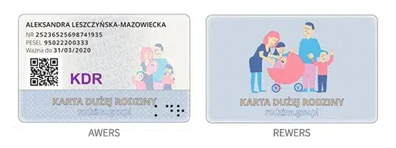 karta dużej rodziny wz&oacute;r