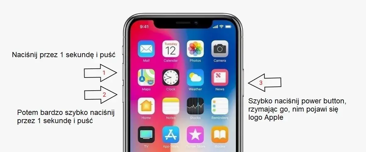 iphone twardy reset instrukcje