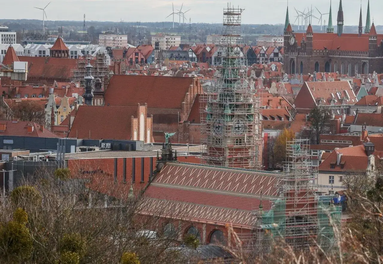 Panorama Gdańska z g&oacute;ry