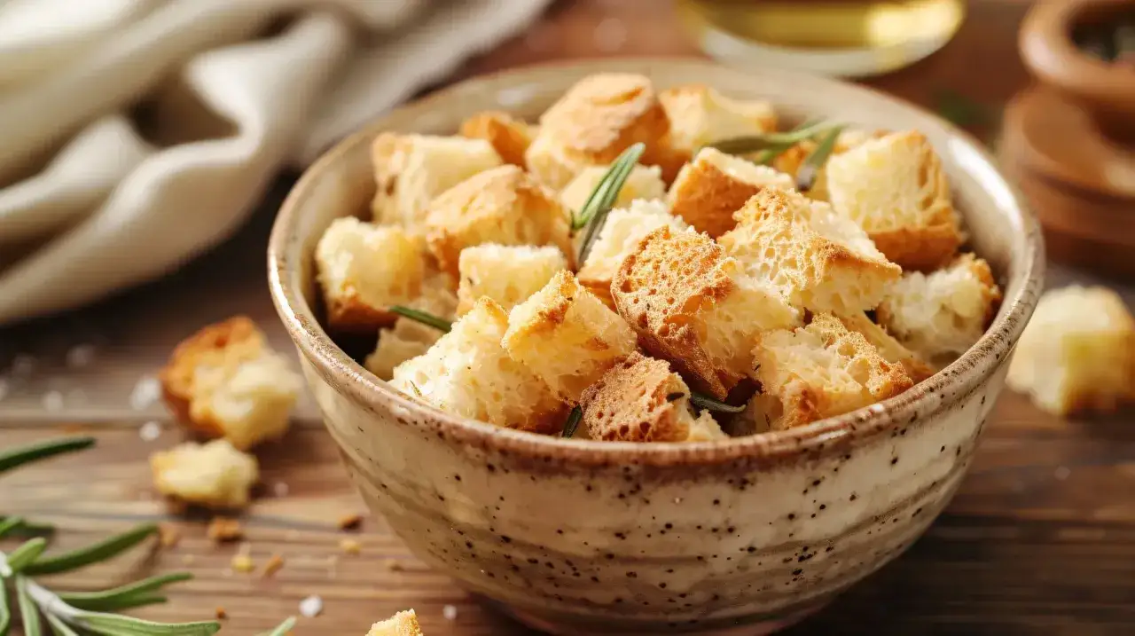 Chrupiące grzanki do zupy, idealne do przygotowania w domu. Zobacz, jak zrobić grzanki do zupy!