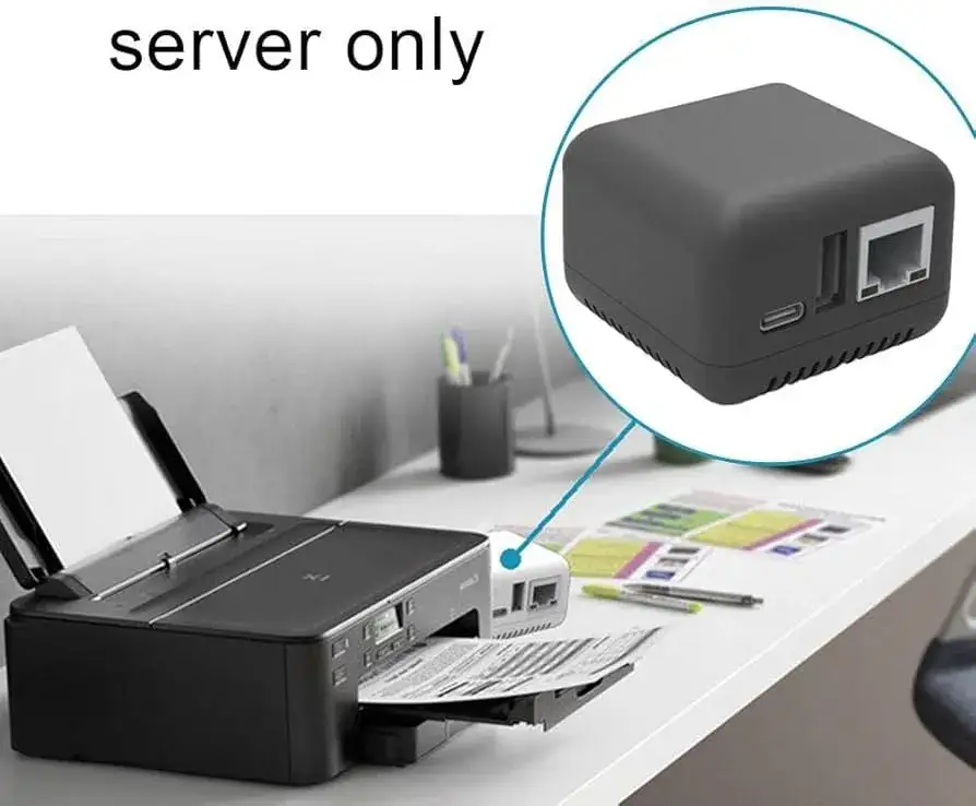 Drukarka Wi-Fi, kabel USB, router