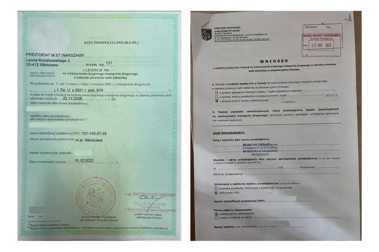 Kierowca taxi zaświadczenie o niekaralności