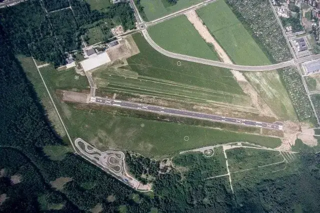 lotnisko Krywlany Białystok z lotu ptaku