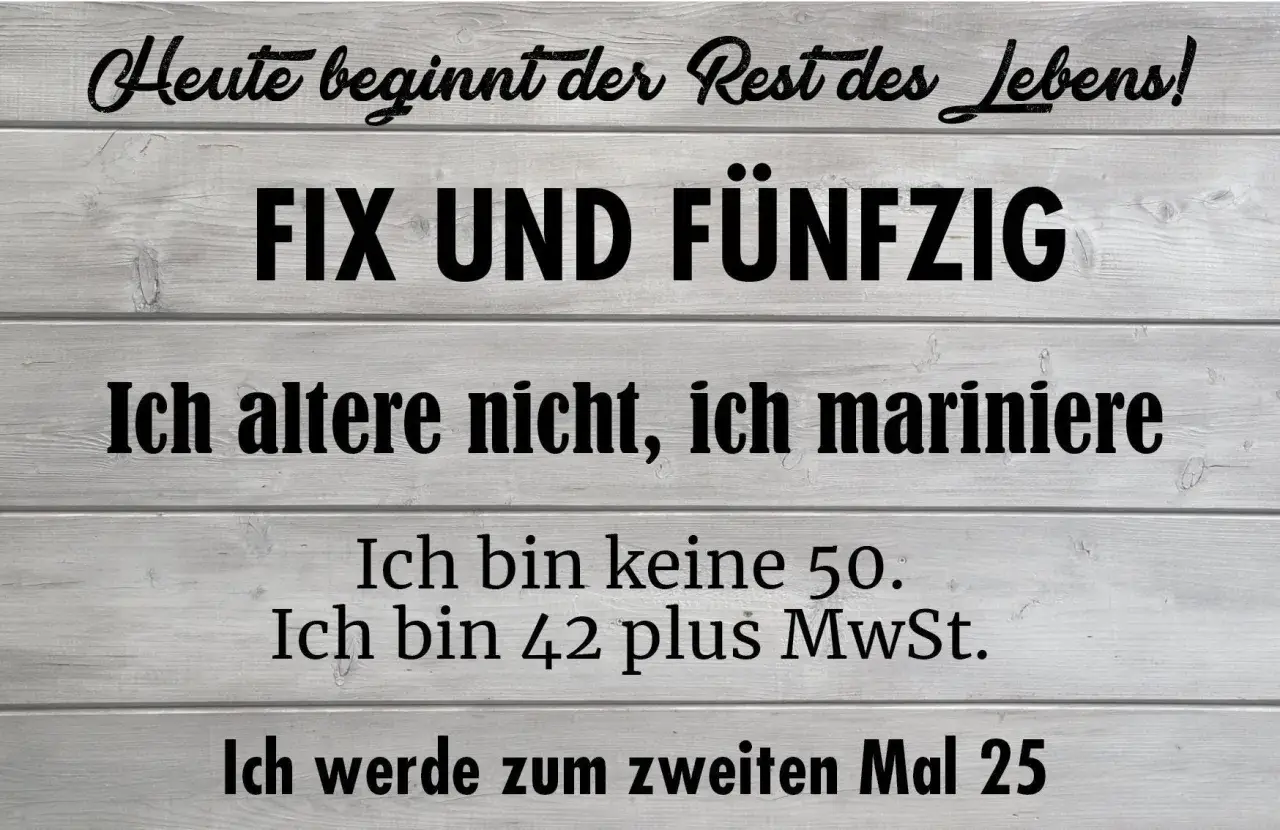 Zitate zum 50. Geburtstag f&uuml;r Frauen und M&auml;nner