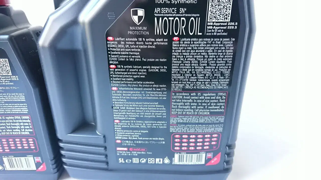 Motul 8100 X-cess 5W-40 opakowanie specyfikacje