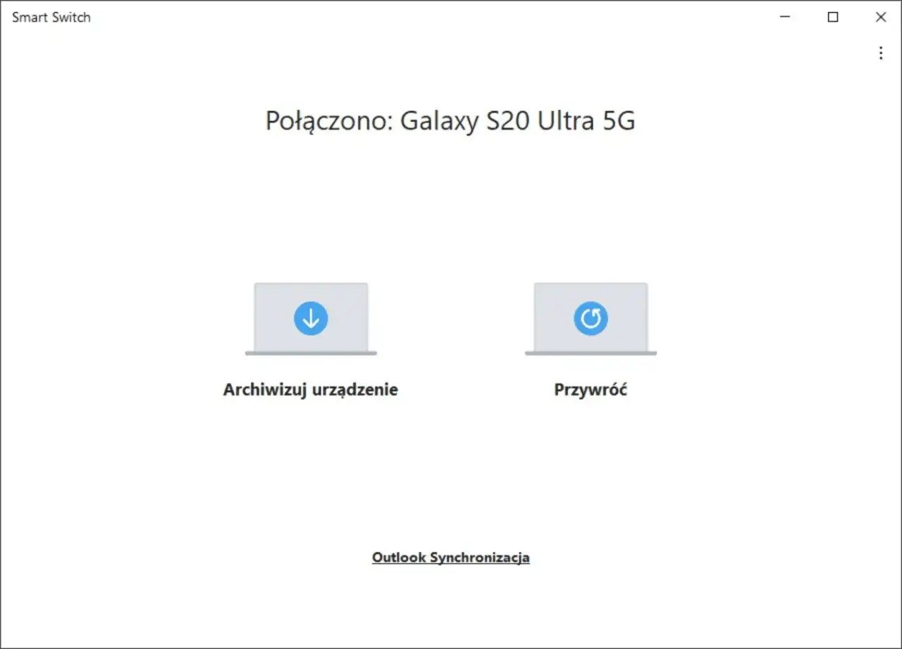 Smart Switch: Połączono Galaxy S20 Ultra 5G. Archiwizuj lub przywróć dane. Dowiedz się, jak zaktualizować telefon Samsung.