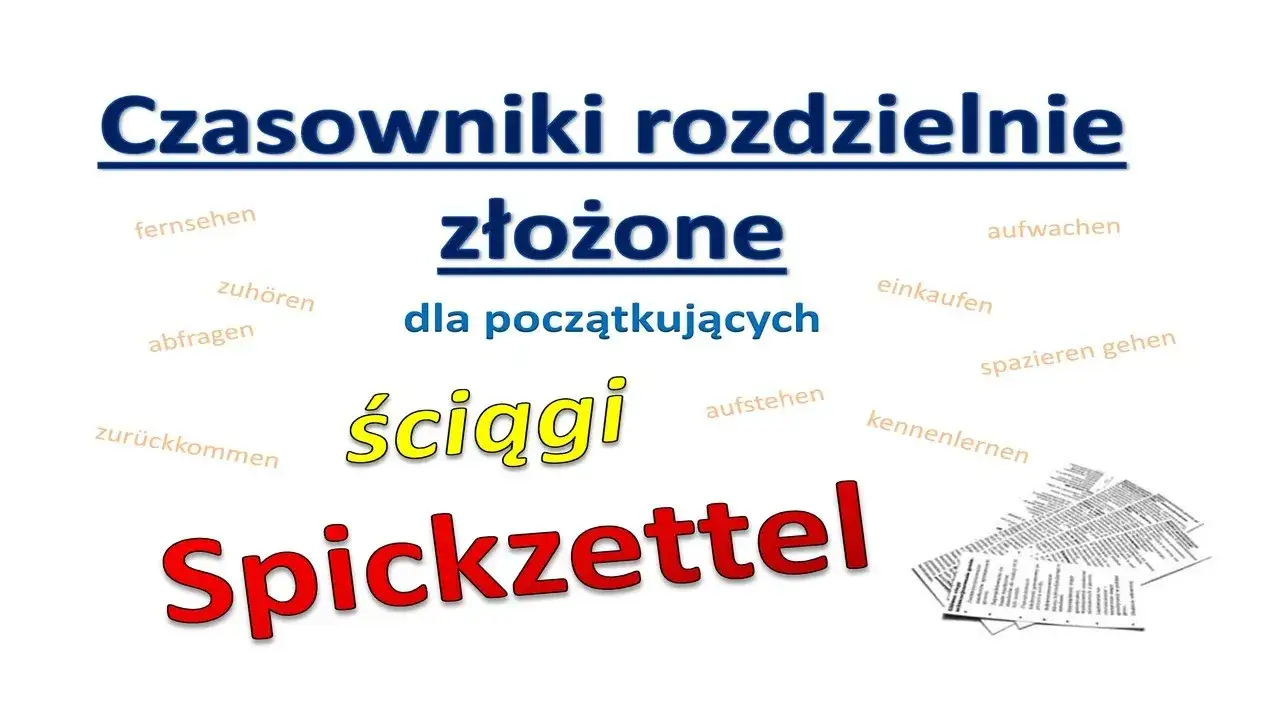 niemiecki szyk zdania z czasownikami rozdzielnie złożonymi