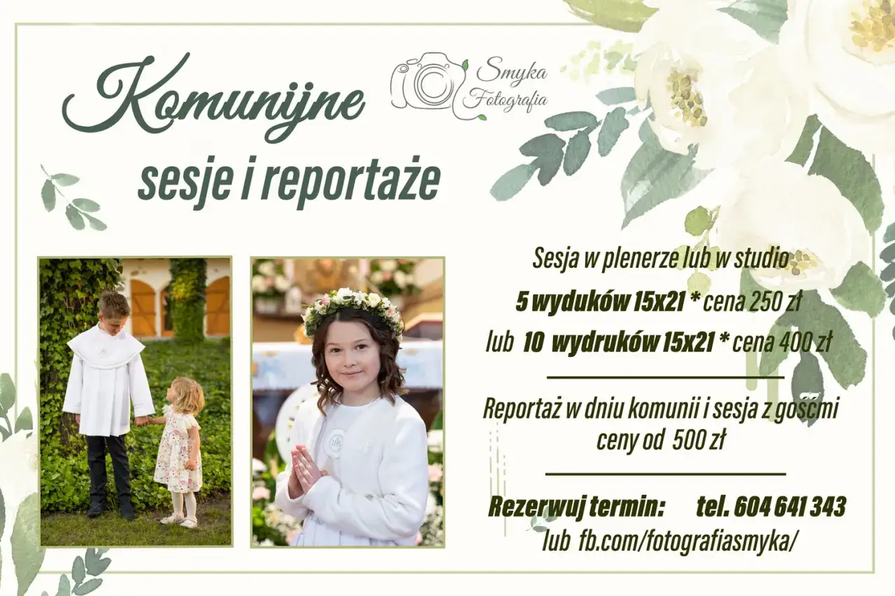 fotograf na komunię cennik pakiety