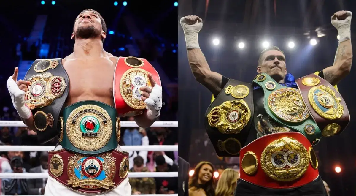 Ołeksandr Usyk pasy mistrzowskie
